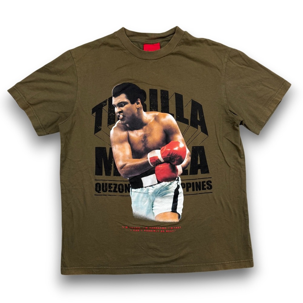 Shoe Palace Muhammad Ali T-Shirt Mens L Brown Thrilla‎ in Manila Graphic Vintage